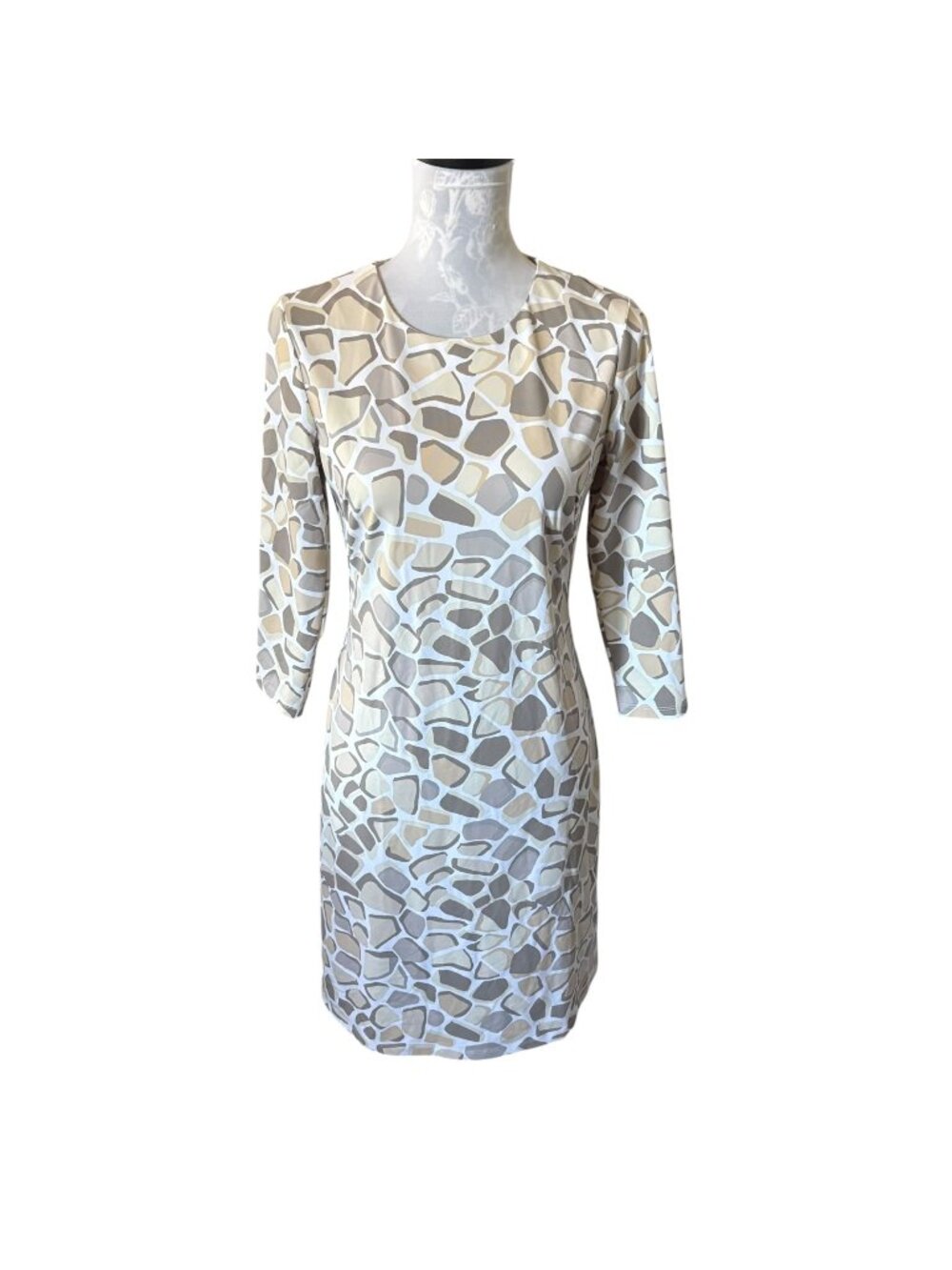J Mclaughlin Sophia Stretch Sheath Dress Womens Chic Casual Size Small